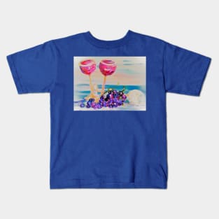 Glasses and Grapes Kids T-Shirt